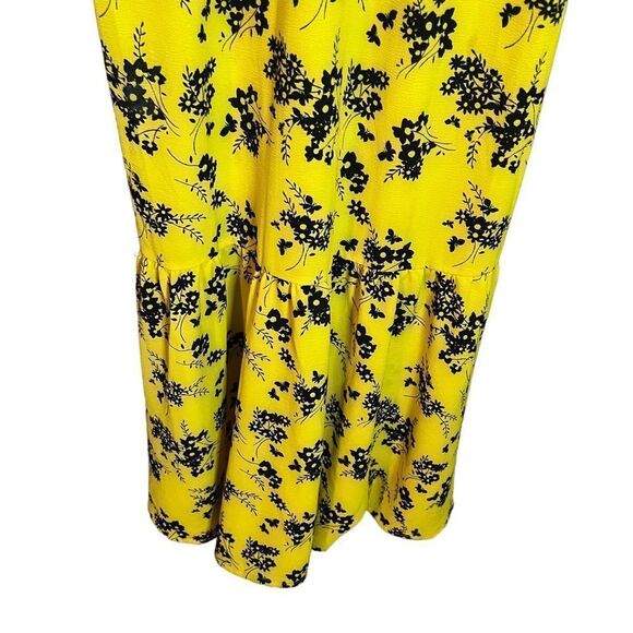 Micheal, Micheal kors yellow and black floral patterned maxi dress - Picture 4 of 9